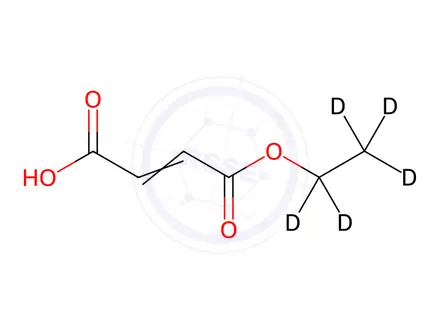 Chemical structure of Fumaric Acid Monoethyl-d5 Ester