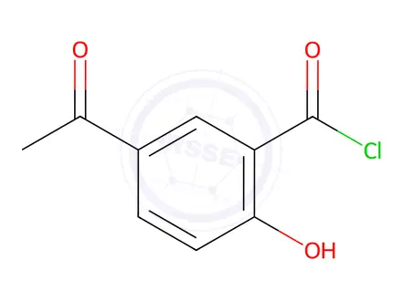 Chemical structure of Benzoyl chloride, 5-acetyl-2-hydroxy-(9CI)