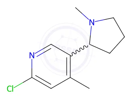Chemical structure of 2-Chloro-4-methyl-5-(1-methylpyrrolidin-2-yl)pyridine