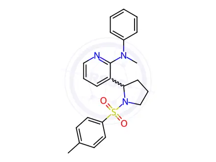 Chemical structure of N-Methyl-N-phenyl-3-(1-tosylpyrrolidin-2-yl)pyridin-2-amine