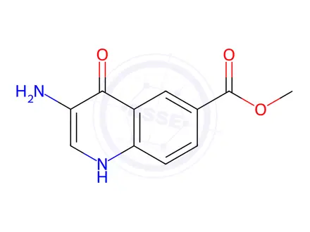 Chemical structure of Methyl 3-amino-4-hydroxyquinoline-6-carboxylate