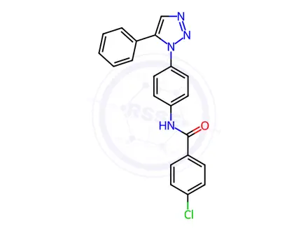 Chemical structure of 4-Chloro-N-(4-(5-phenyl-1H-1,2,3-triazol-1-yl)phenyl)benzamide