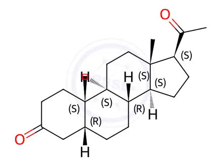 Chemical structure of Progesterone Impurity 2