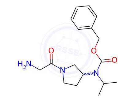 Chemical structure of Benzyl (1-(2-aminoacetyl)pyrrolidin-3-yl)(isopropyl)carbamate