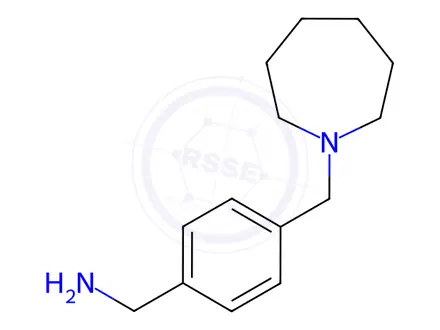 Chemical structure of (4-(Azepan-1-ylmethyl)phenyl)methanamine