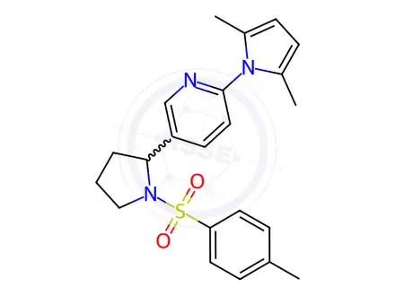 Chemical structure of 2-(2,5-Dimethyl-1H-pyrrol-1-yl)-5-(1-tosylpyrrolidin-2-yl)pyridine