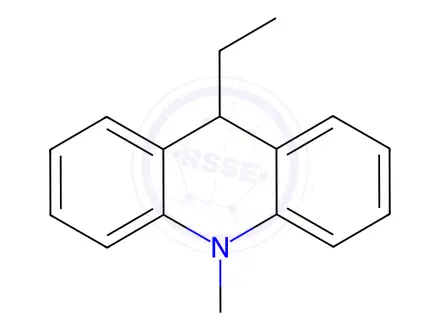 Chemical structure of Acridine, 9-ethyl-9,10-dihydro-10-methyl-
