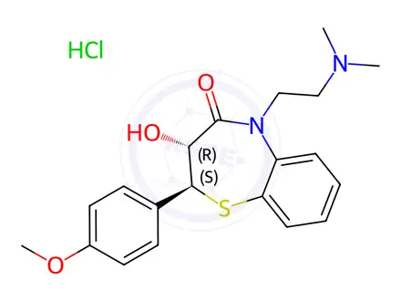 Chemical structure of Desacetyl Diltiazem Hydrochloride