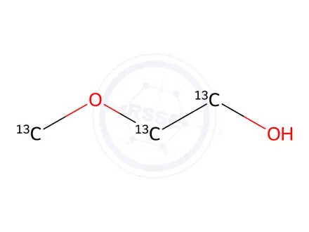 Chemical structure of 2-METHOXYETHANOL-13C3