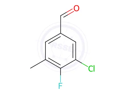 Chemical structure of Benzaldehyde, 3-chloro-4-fluoro-5-methyl-