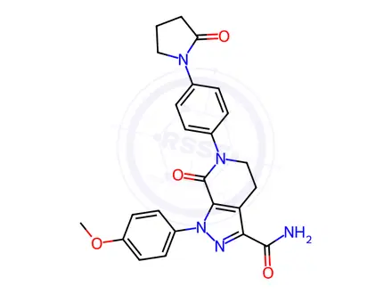 Chemical structure of Apixaban Impurity I