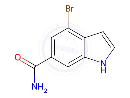 Chemical structure of 4-Bromo-1H-indole-6-carboxamide