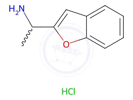 Chemical structure of 1-(1-Benzofuran-2-yl)-1-ethanamine hydrochloride