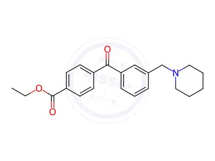 Chemical structure of 4'-Carboethoxy-3-piperidinomethyl benzophenone