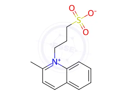 Chemical structure of 2-Methyl-1-(3-sulphonatopropyl)quinolinium