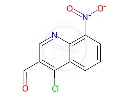 Chemical structure of 4-Chloro-8-nitroquinoline-3-carbaldehyde