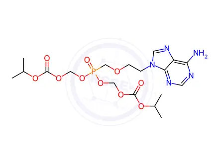 Chemical structure of Tenofovir impurity C fumarate salt