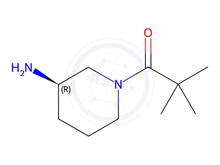 Chemical structure of (R)-1-(3-aminopiperidin-1-yl)-2,2-dimethylpropan-1-one