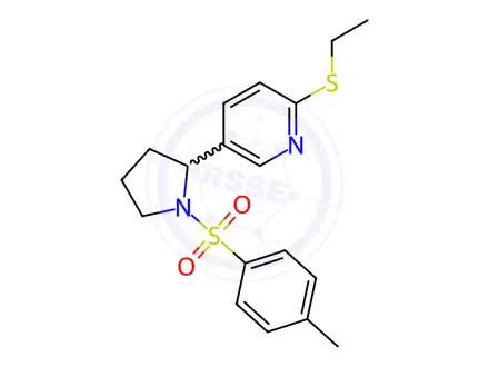 Chemical structure of 2-(Ethylthio)-5-(1-tosylpyrrolidin-2-yl)pyridine