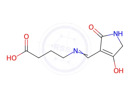 Chemical structure of Butanoic acid, 4-[[(2,4-dioxo-3-pyrrolidinylidene)methyl]amino]-(9CI)