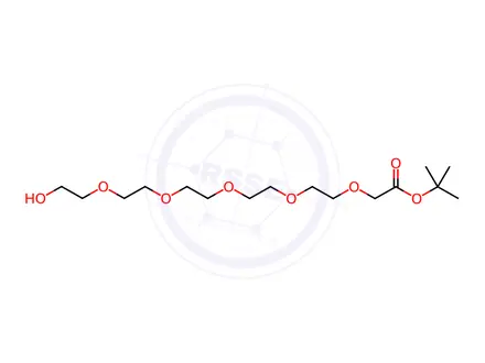 Chemical structure of tert-butyl 17-hydroxy-3,6,9,12,15-pentaoxaheptadecanoate