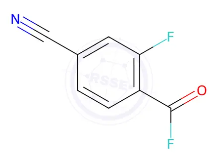 Chemical structure of Benzoyl fluoride, 4-cyano-2-fluoro-(9CI)