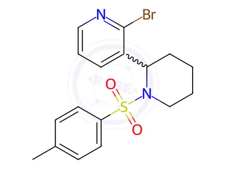Chemical structure of 2-Bromo-3-(1-tosylpiperidin-2-yl)pyridine