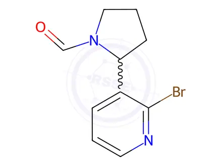 Chemical structure of 2-(2-Bromopyridin-3-yl)pyrrolidine-1-carbaldehyde