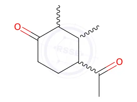 Chemical structure of Cyclohexanone, 4-acetyl-2,3-dimethyl-(9CI)