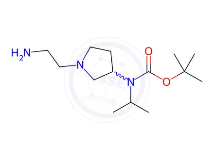 Chemical structure of tert-Butyl (1-(2-aminoethyl)pyrrolidin-3-yl)(isopropyl)carbamate