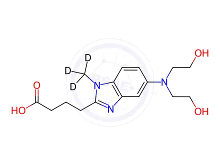 Chemical structure of Bendamustine Hydrochloride Impurity 8 Monomer-d3 (Bendamustine USP Related Compound A-d3)