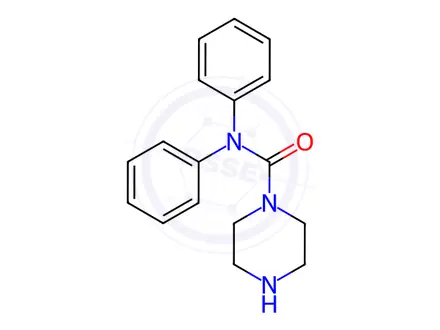 Chemical structure of Piperazine-1-carboxylic Acid Diphenylamide