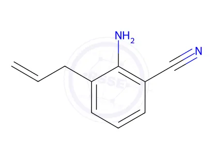 Chemical structure of Benzonitrile, 2-amino-3-(2-propenyl)-(9CI)