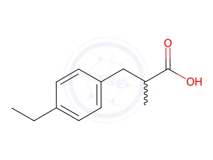 Chemical structure of 3-(4-Ethylphenyl)-2-methylpropanoic acid