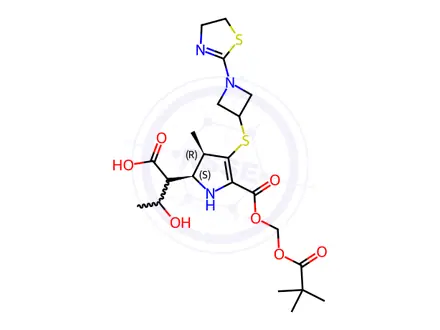 Chemical structure of Tebipenem pivoxil impurity 1