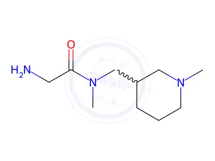 Chemical structure of 2-Amino-N-methyl-N-((1-methylpiperidin-3-yl)methyl)acetamide