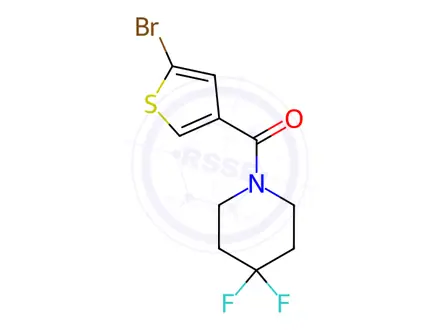 Chemical structure of (5-Bromothiophen-3-yl)(4,4-difluoropiperidin-1-yl)methanone