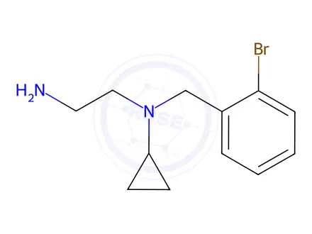 Chemical structure of N1-(2-bromobenzyl)-N1-cyclopropylethane-1,2-diamine