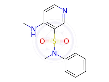 Chemical structure of N-methyl-4-(methylamino)-N-phenylpyridine-3-sulfonamide
