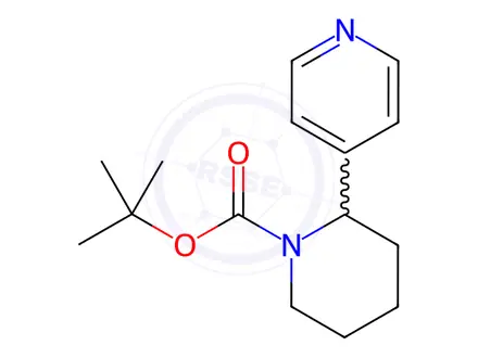 Chemical structure of tert-Butyl 2-(pyridin-4-yl)piperidine-1-carboxylate