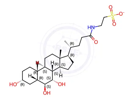 Chemical structure of Tauro-α-muricholic acid sodium salt
