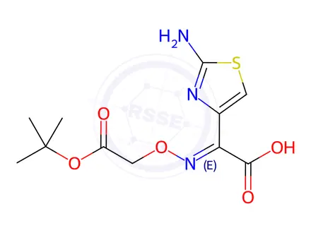 Chemical structure of 2-(2-Aminothiazole-4-yl)-2-[2-(tert-butoxycarbonyl)-methoxyimino]acetic acid