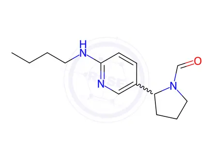 Chemical structure of 2-(6-(Butylamino)pyridin-3-yl)pyrrolidine-1-carbaldehyde