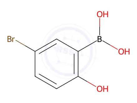 Chemical structure of (5-Bromo-2-hydroxyphenyl)boronic acid