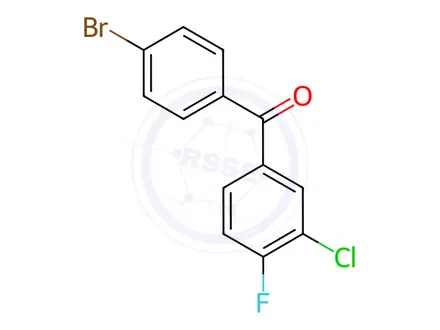 Chemical structure of 4-Bromo-3'-chloro-4'-fluorobenzophenone