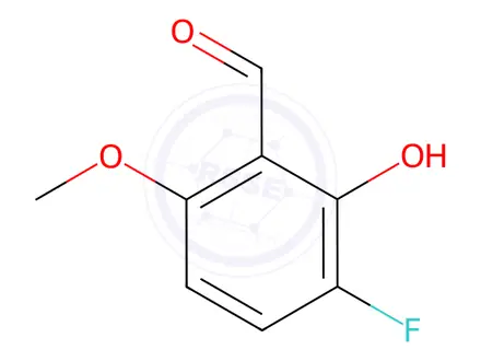 Chemical structure of Benzaldehyde, 3-fluoro-2-hydroxy-6-methoxy-
