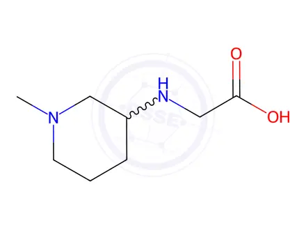 Chemical structure of 2-((1-Methylpiperidin-3-yl)amino)acetic acid