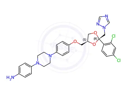 Chemical structure of Itraconazole Impurity 19