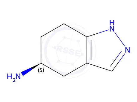 Chemical structure of 1H-Indazol-5-amine, 4,5,6,7-tetrahydro-, (5S)-