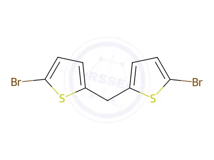 Chemical structure of Thiophene, 2,2'-methylenebis[5-bromo-
